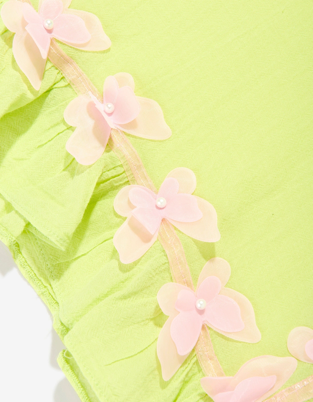 Girls Butterflies Kaftan in Green
