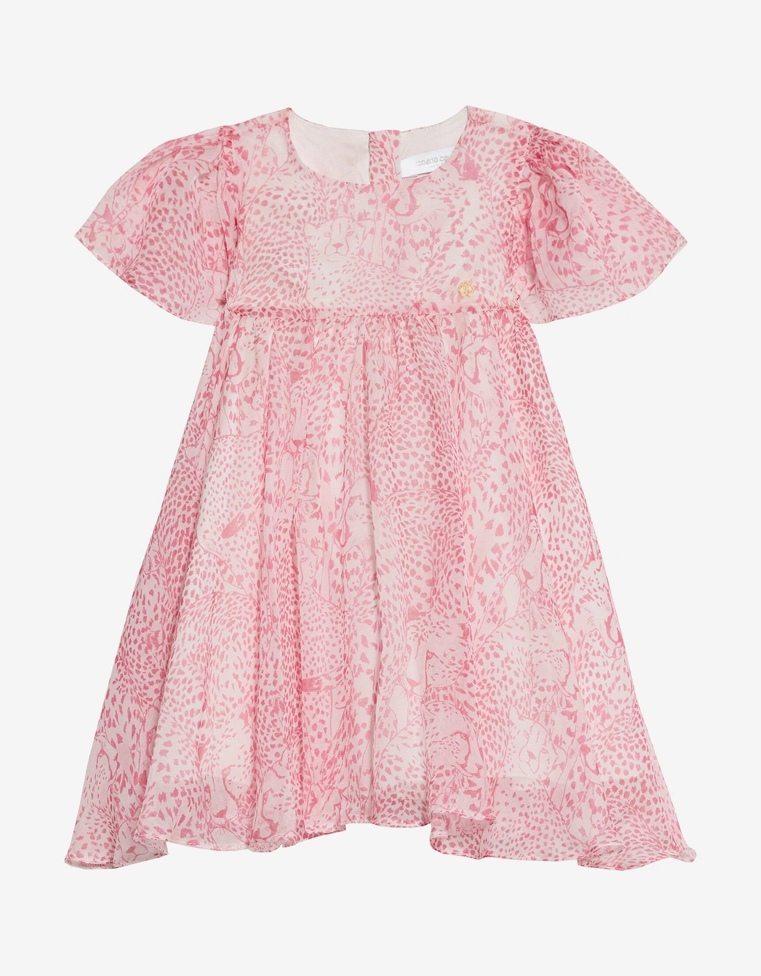 Baby Girls Silk Dress in Pink, 5 of 4