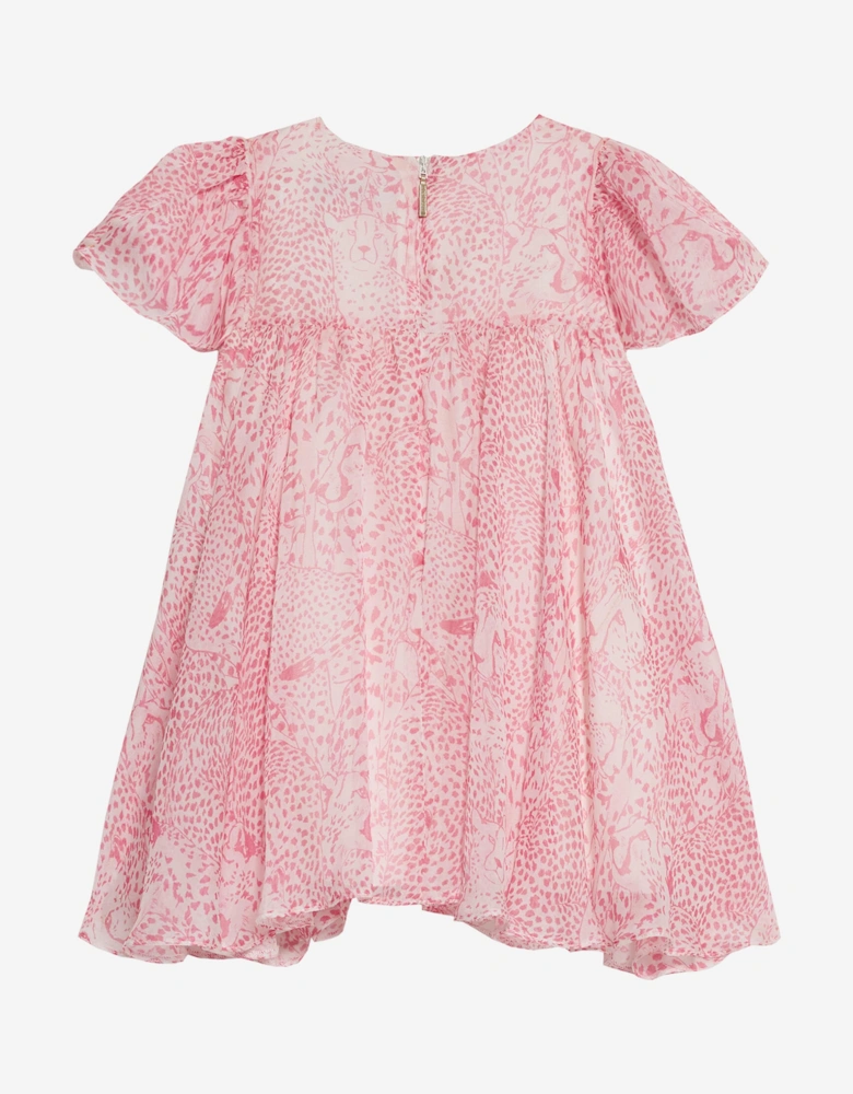 Baby Girls Silk Dress in Pink