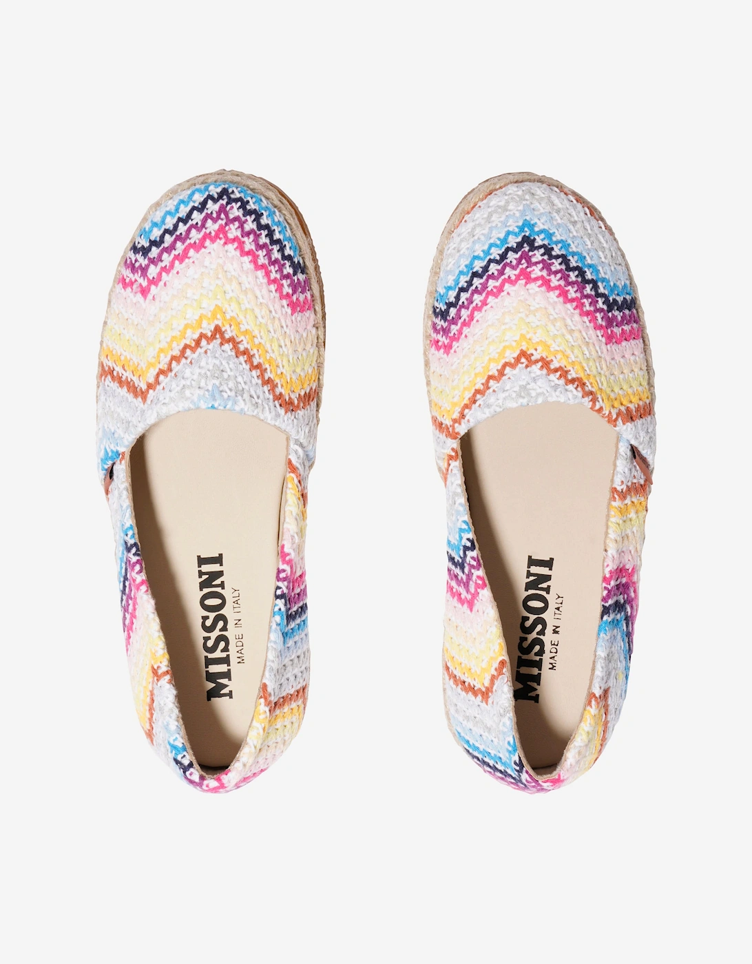 Girls Zig Zag Espadrilles in Multicolour