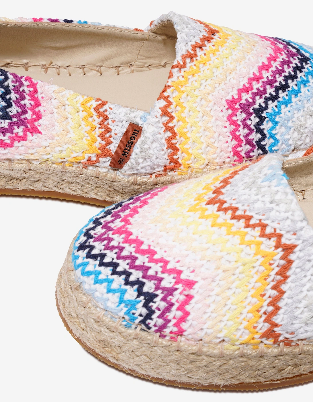 Girls Zig Zag Espadrilles in Multicolour