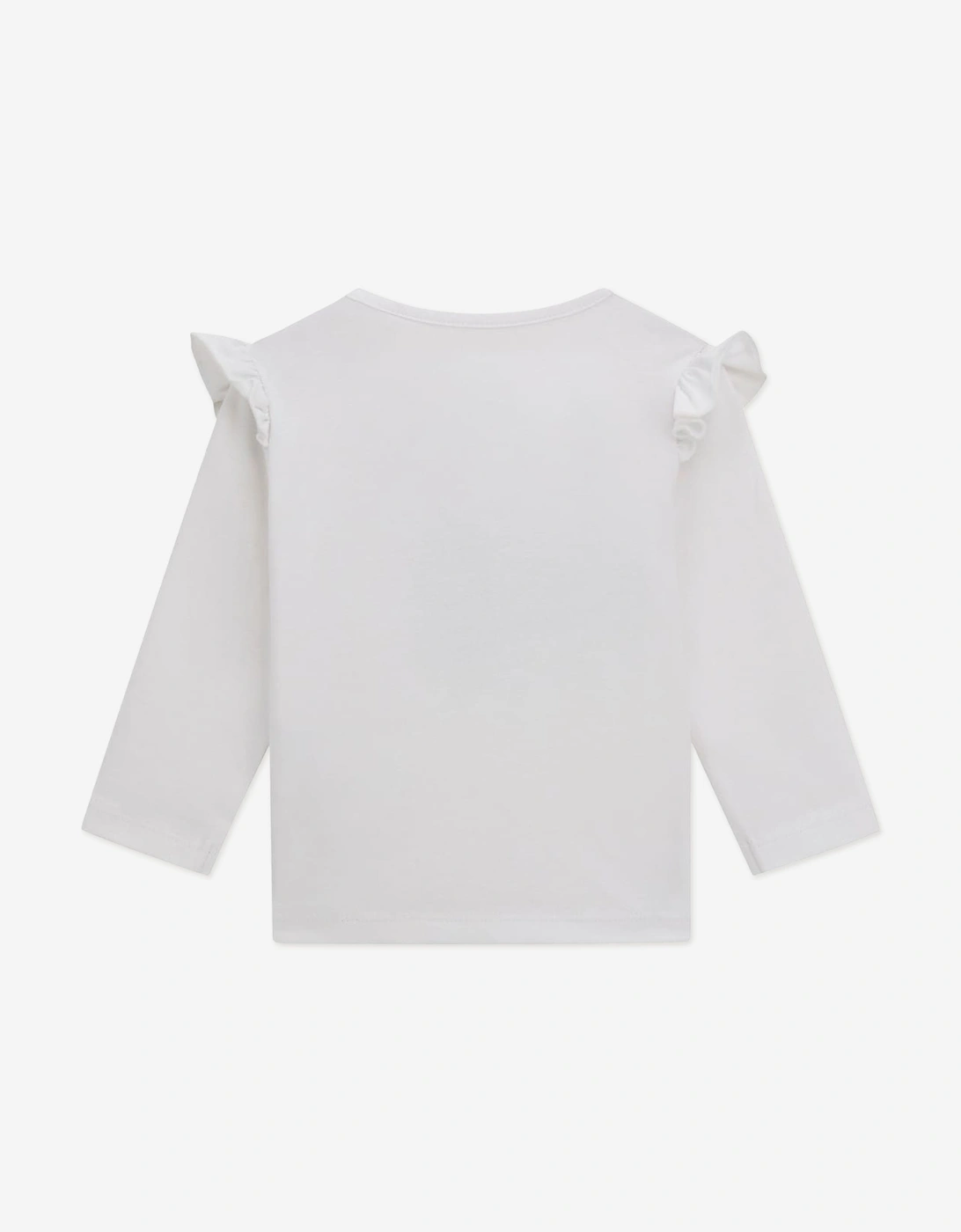 Baby Girls Long Sleeve T-Shirt in White