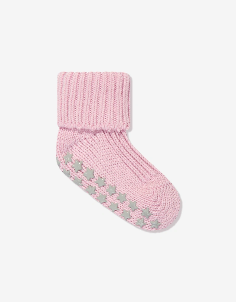 Baby Girls Cotton Catspads House Socks in Pink
