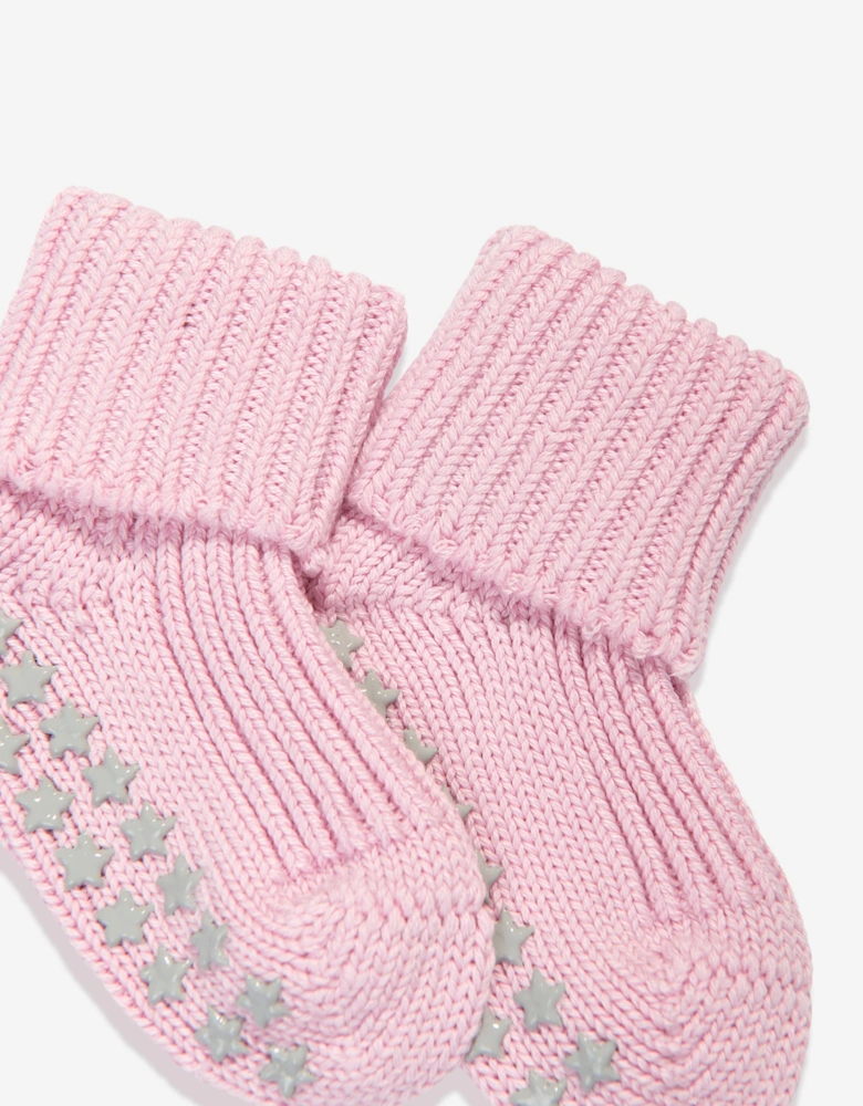 Baby Girls Cotton Catspads House Socks in Pink