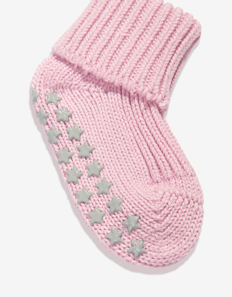 Baby Girls Cotton Catspads House Socks in Pink