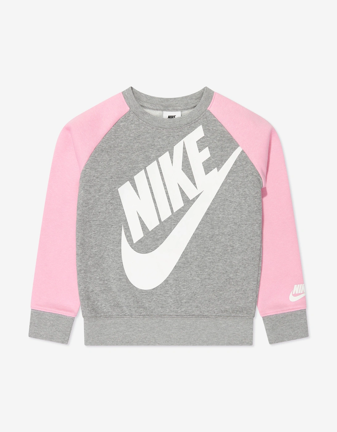 Girls Oversized Futura Crew Tracksuit in Grey