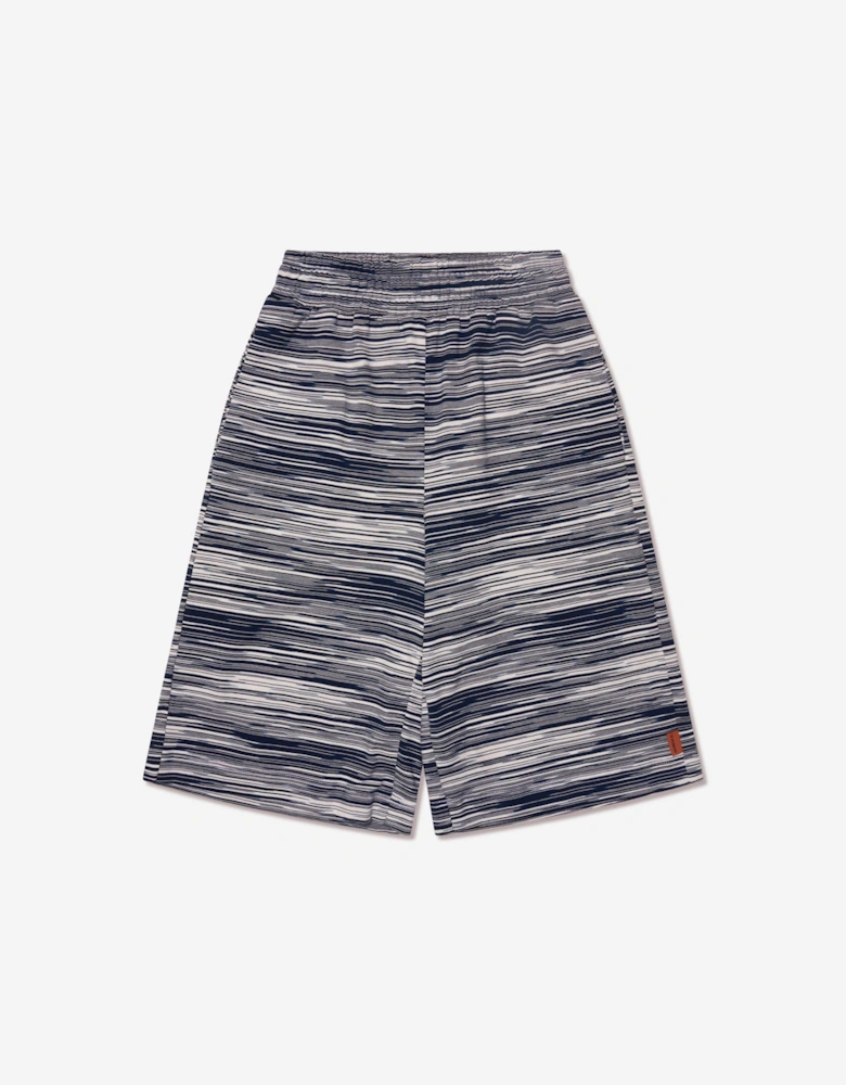 Boys Striped Jersey Shorts in Blue