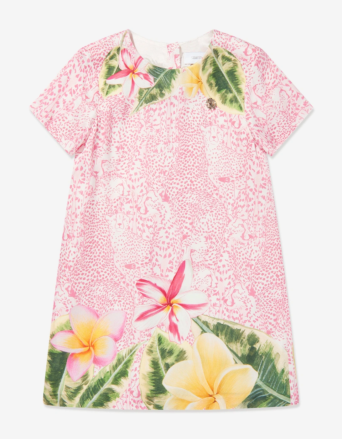 Girls Silk Floral Dress in Pink, 5 of 4