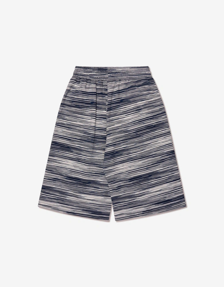 Boys Striped Jersey Shorts in Blue