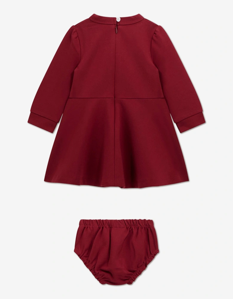 Baby Girls Dress with Knickers Set in Red
