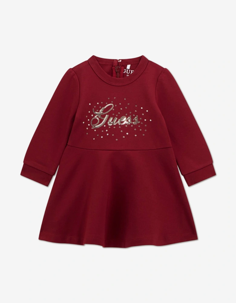 Baby Girls Dress with Knickers Set in Red