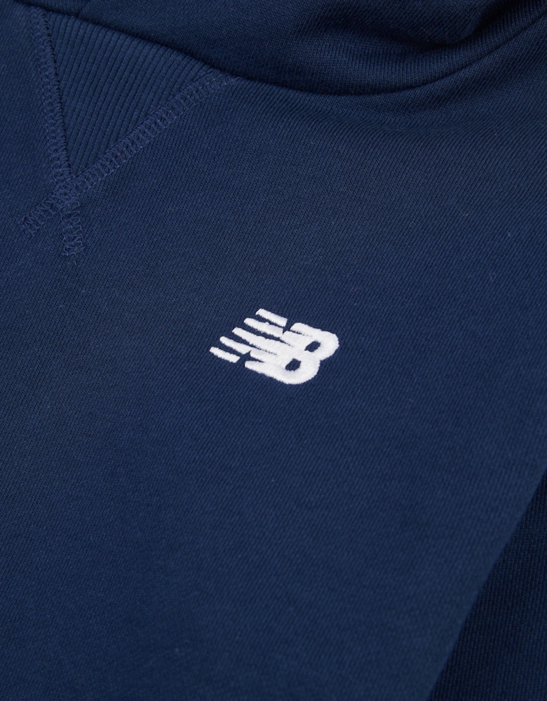 Boys French Terry Small Logo Hoodie in Navy