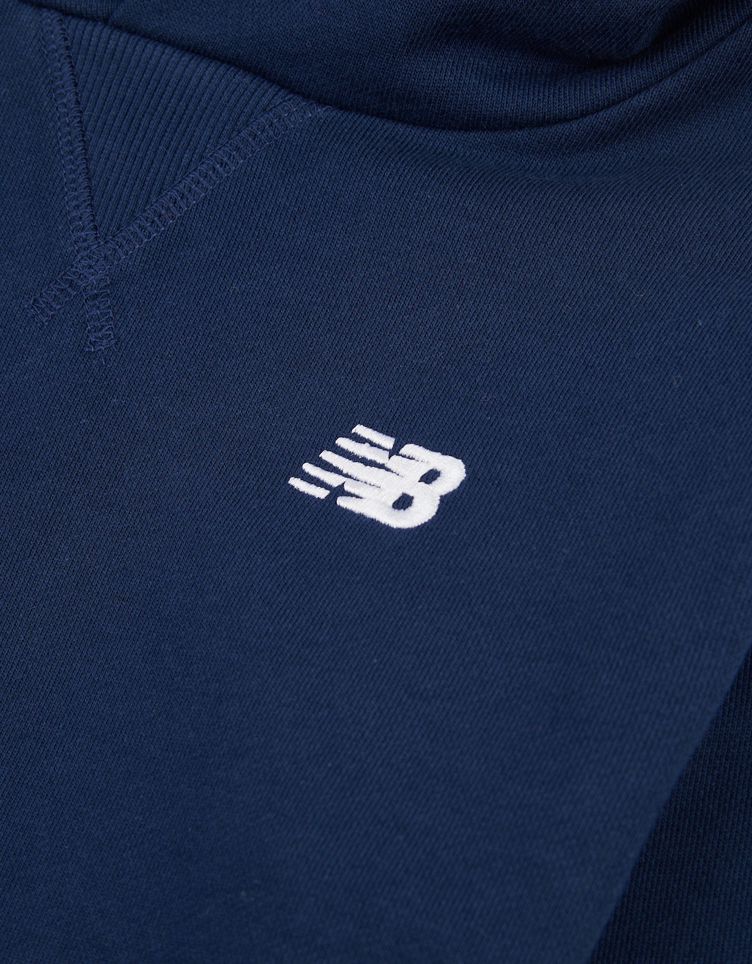 Boys French Terry Small Logo Hoodie in Navy