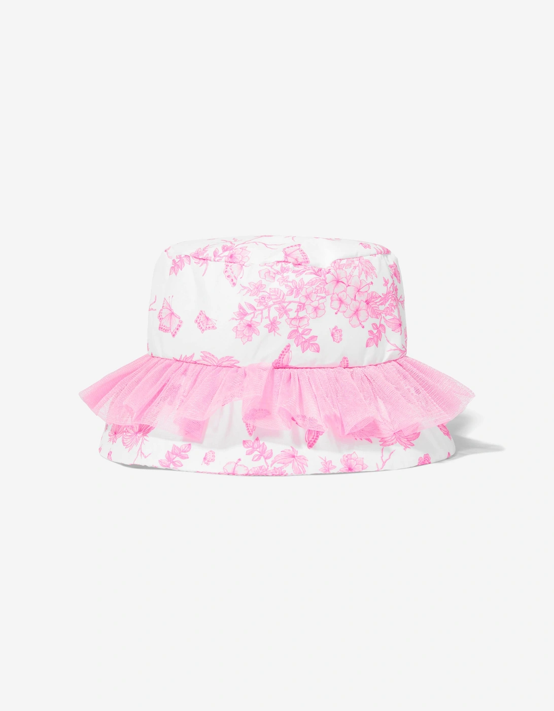 Girls Butterlies Bucket Hat in Pink, 5 of 4