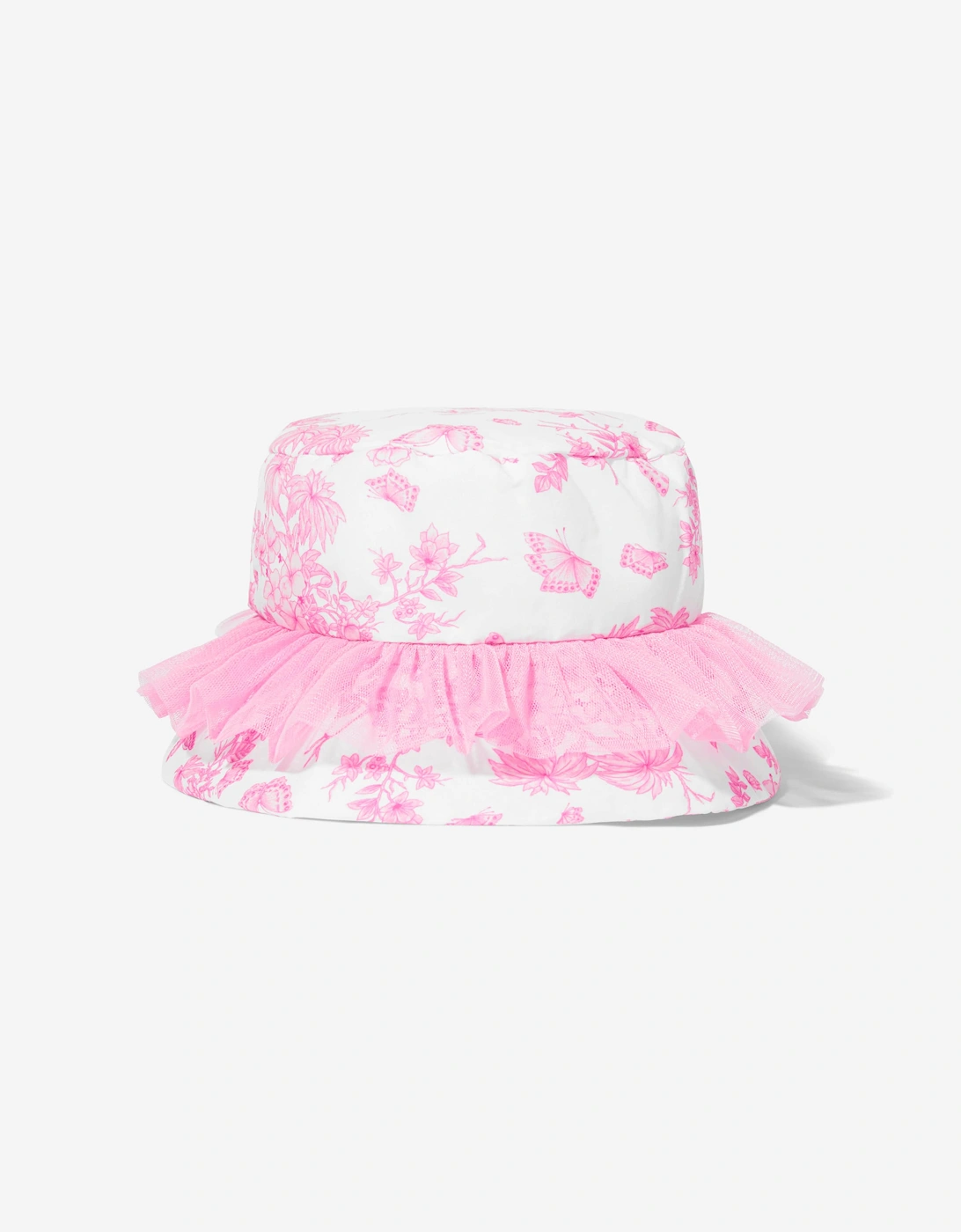 Girls Butterlies Bucket Hat in Pink