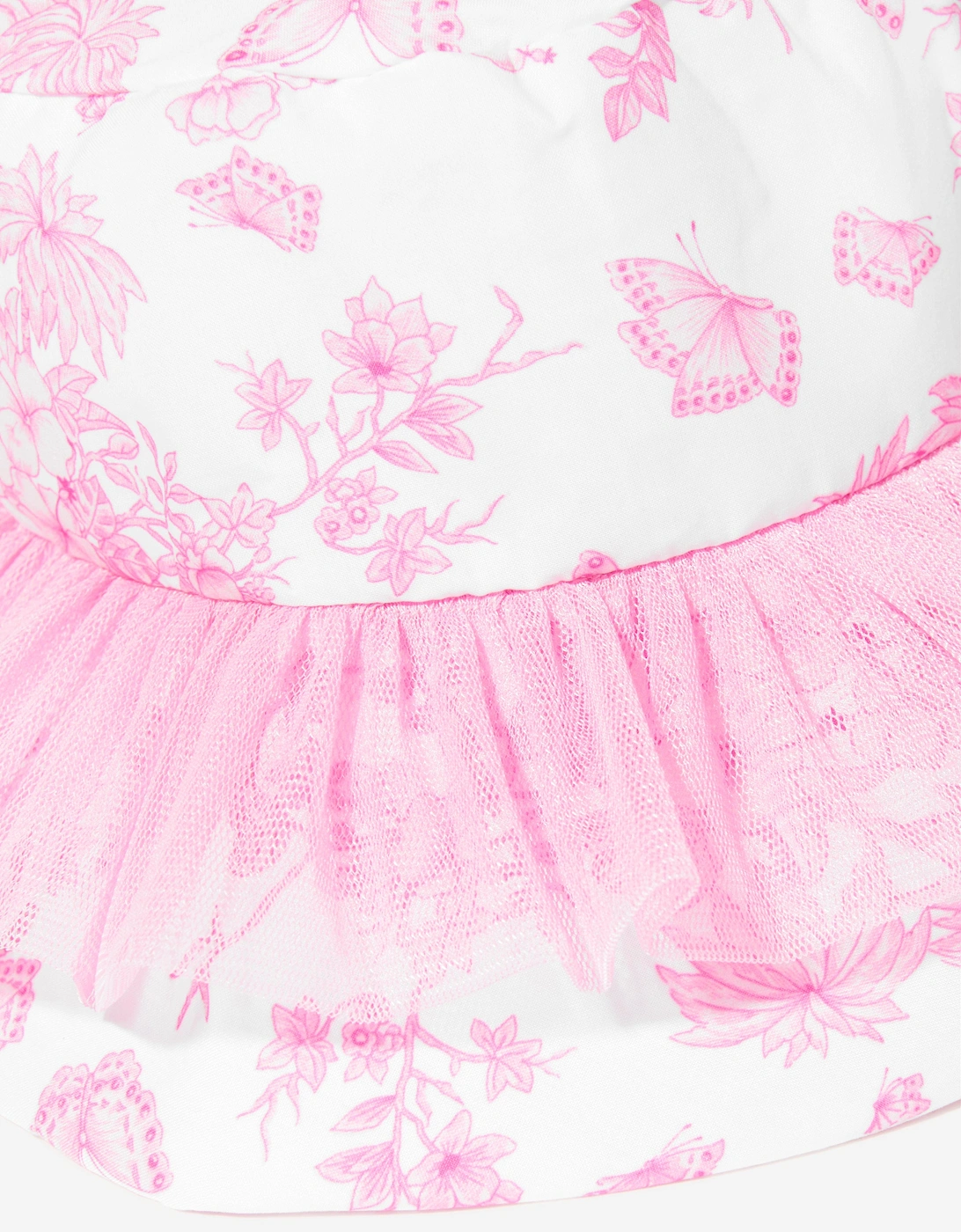Girls Butterlies Bucket Hat in Pink