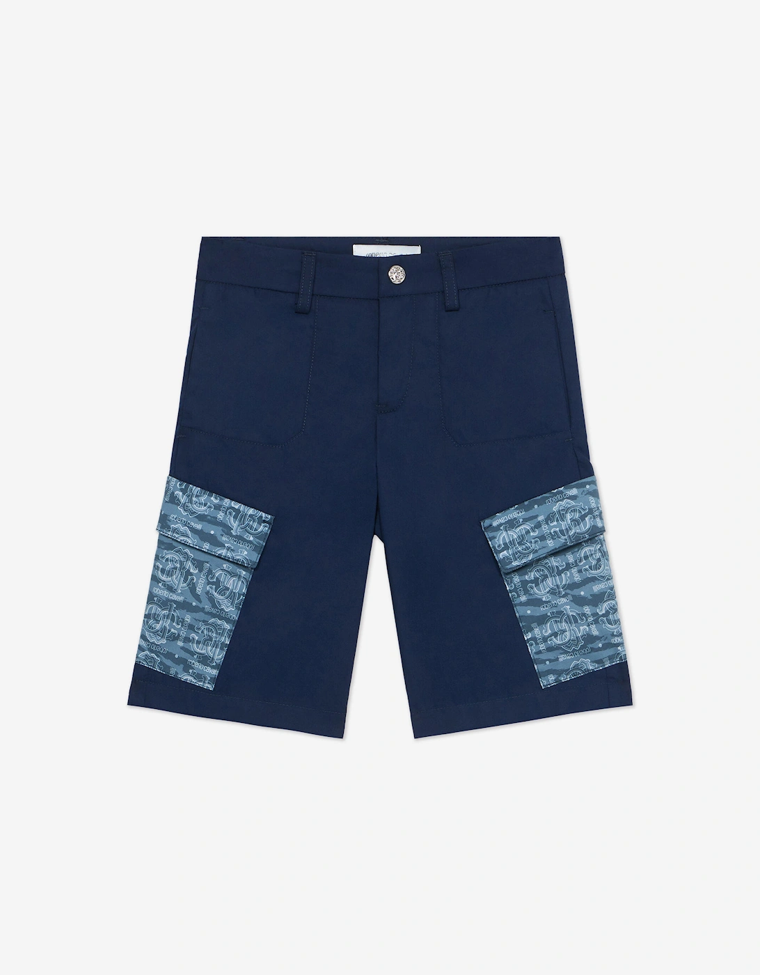 Roberto Cavalli Boys Navy  Cargo Shorts  - Size 12 Years Kids
