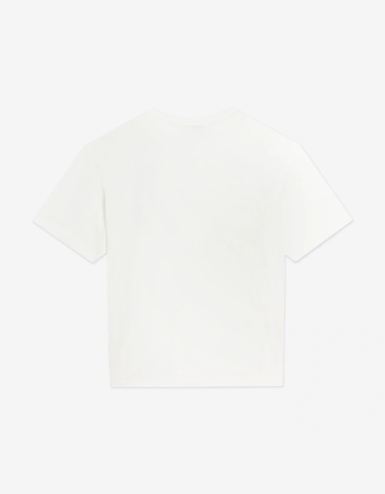 Boys Plaque Logo T-Shirt in White