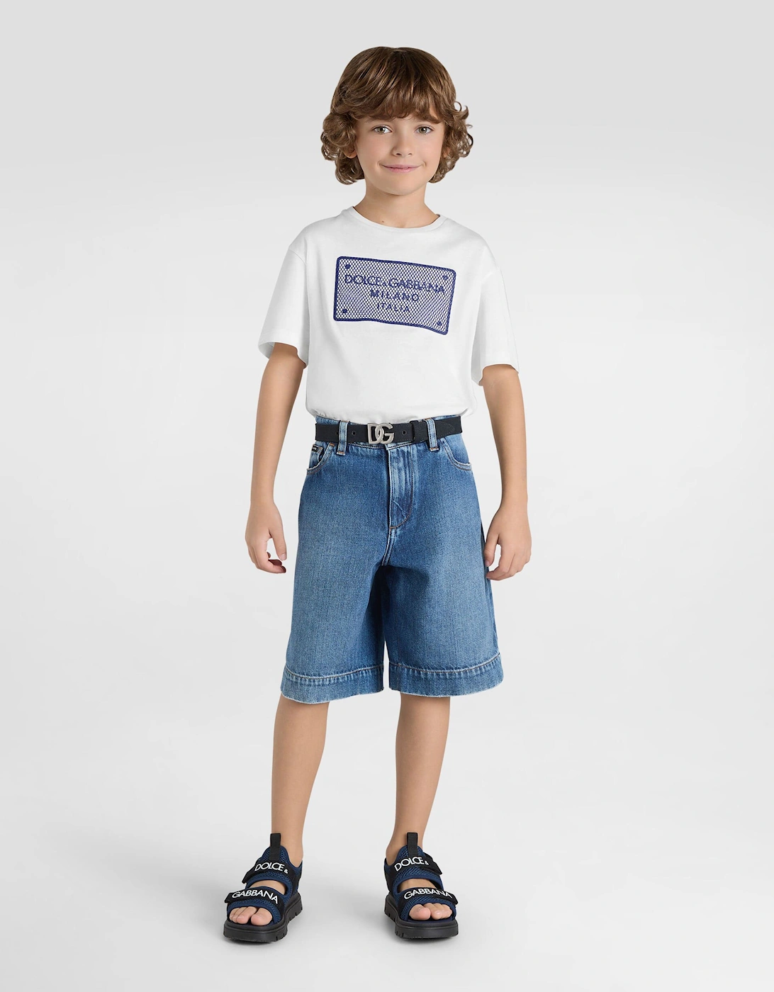 Boys Plaque Logo T-Shirt in White