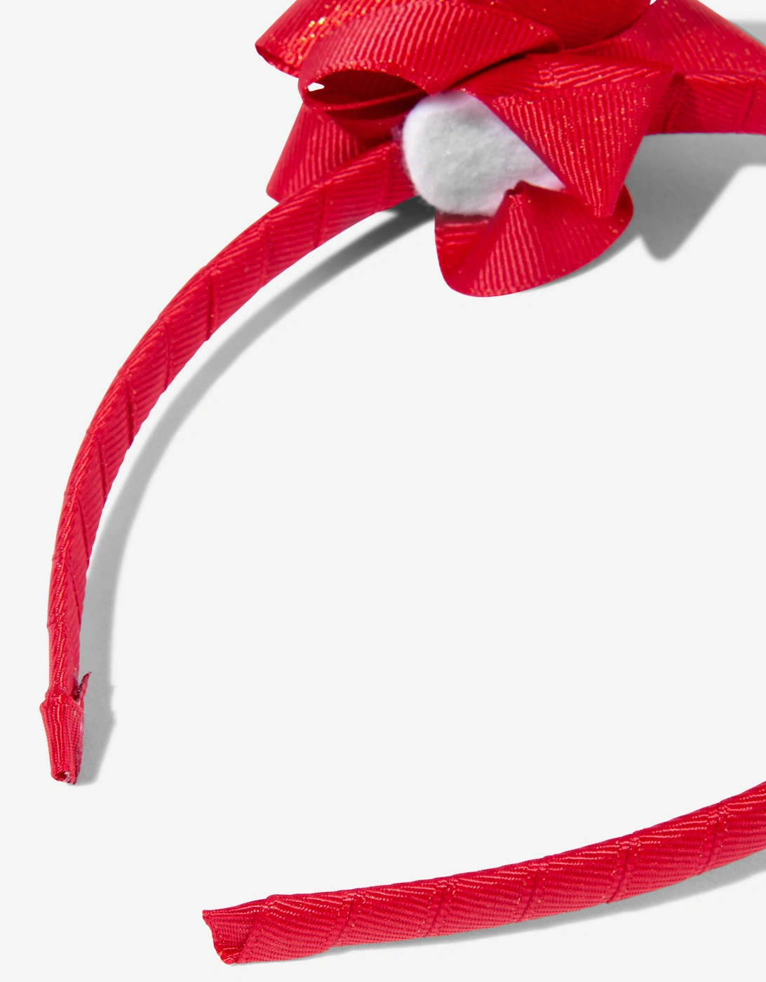 Angels Face Girls Ribbon Bow Headband in Red