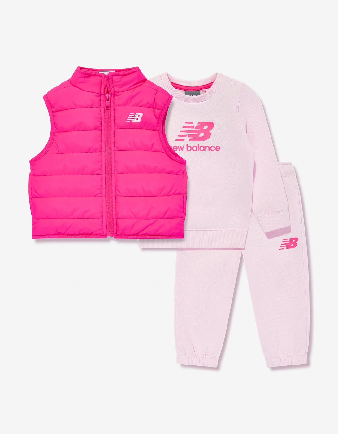 Girls Tracksuit and Gilet Set in Pink, 5 of 4