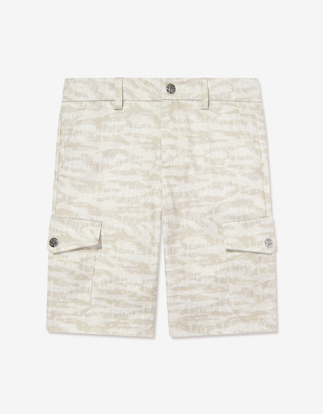 Roberto Cavalli Boys Cream 'S Bermuda Shorts In Beige - Size: 6 Years Kids