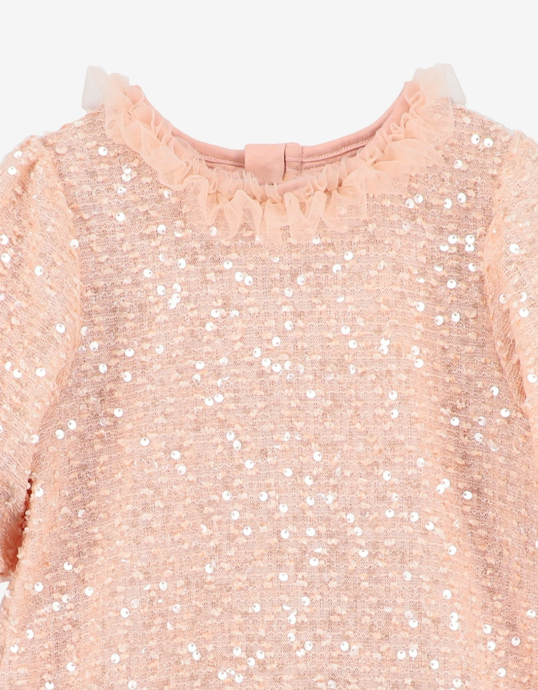 Angels Face Girls Sasha Sequin Dress in Pink