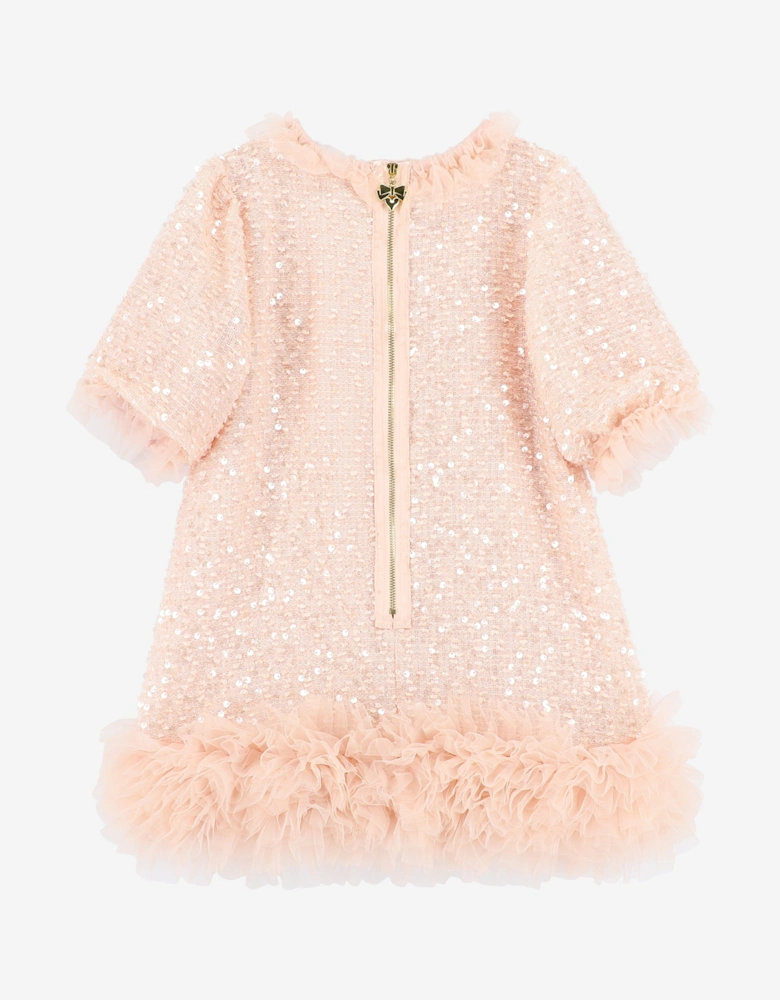 Angels Face Girls Sasha Sequin Dress in Pink