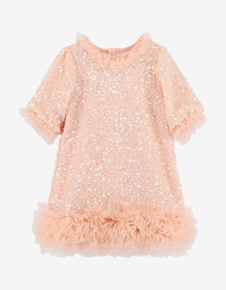 Angels Face Girls Sasha Sequin Dress in Pink
