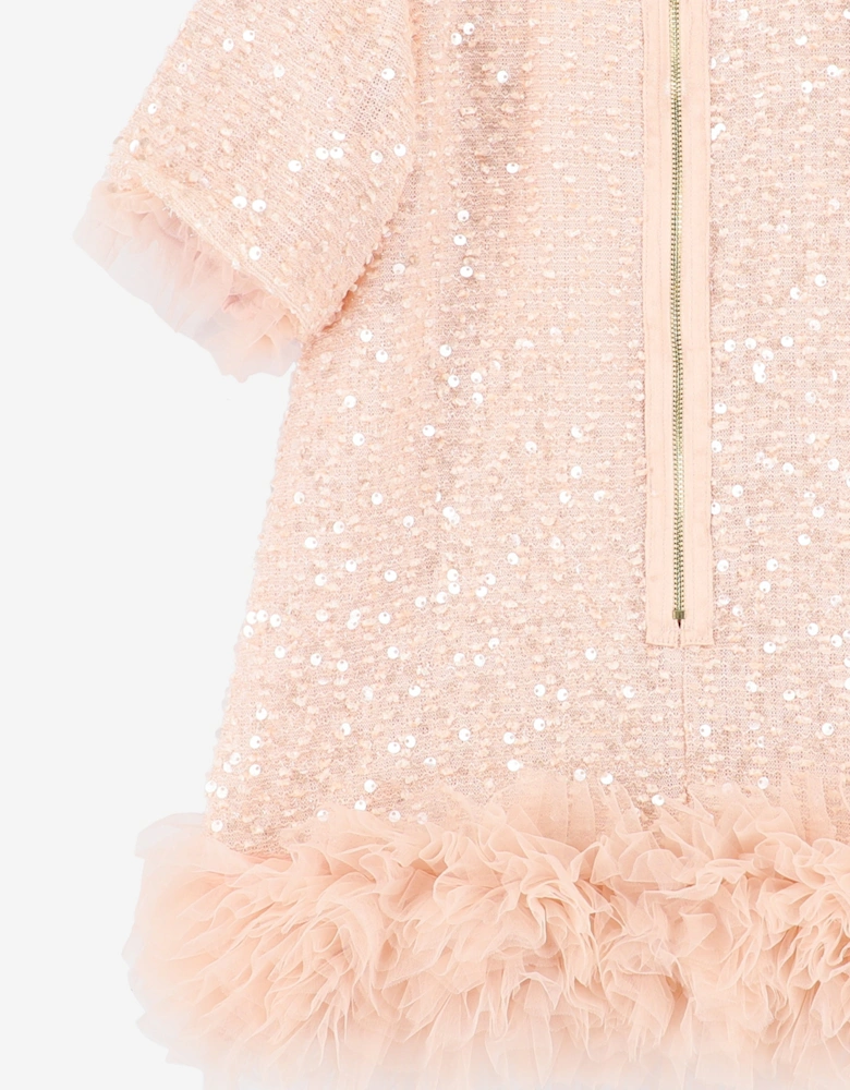 Angels Face Girls Sasha Sequin Dress in Pink