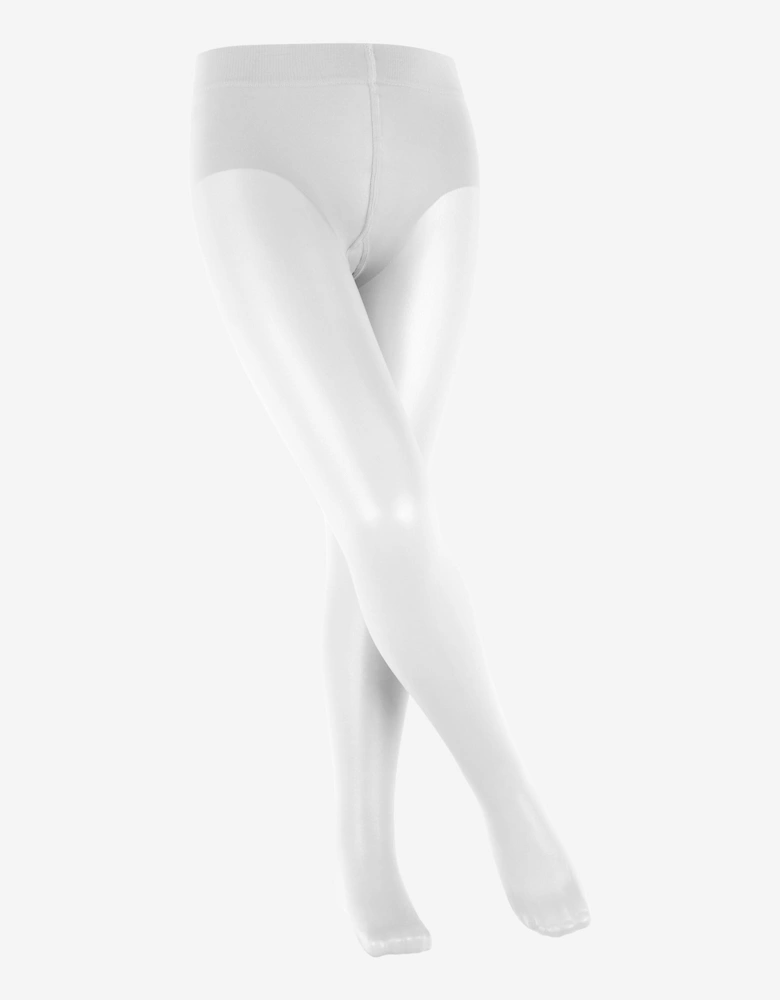 Girls Pure Matt 30 Denier Tights in White