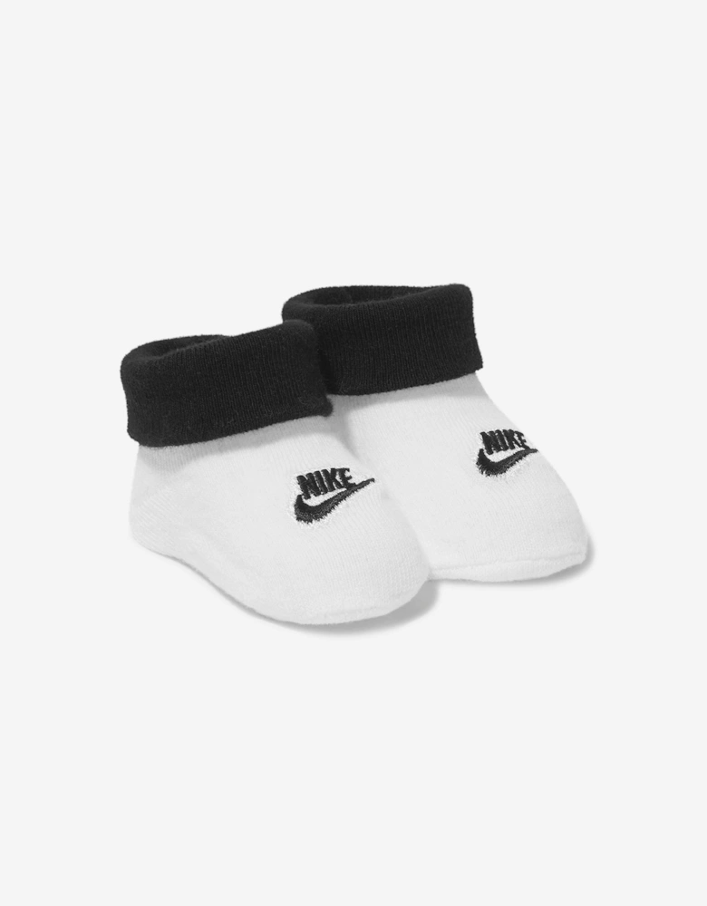 Baby Boys Futura Logo Box Bodysuit Set in White