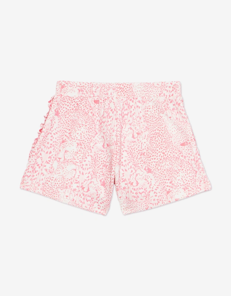 Girls Branded Shorts in Pink
