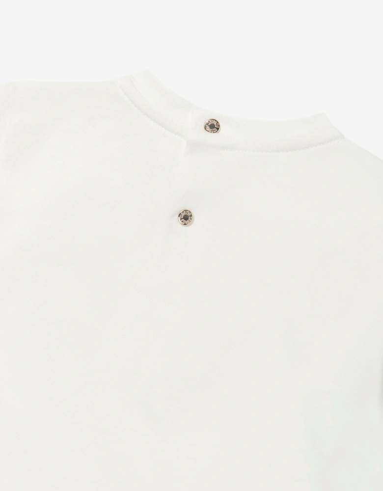 Baby Girls Floral Logo T-Shirt in White