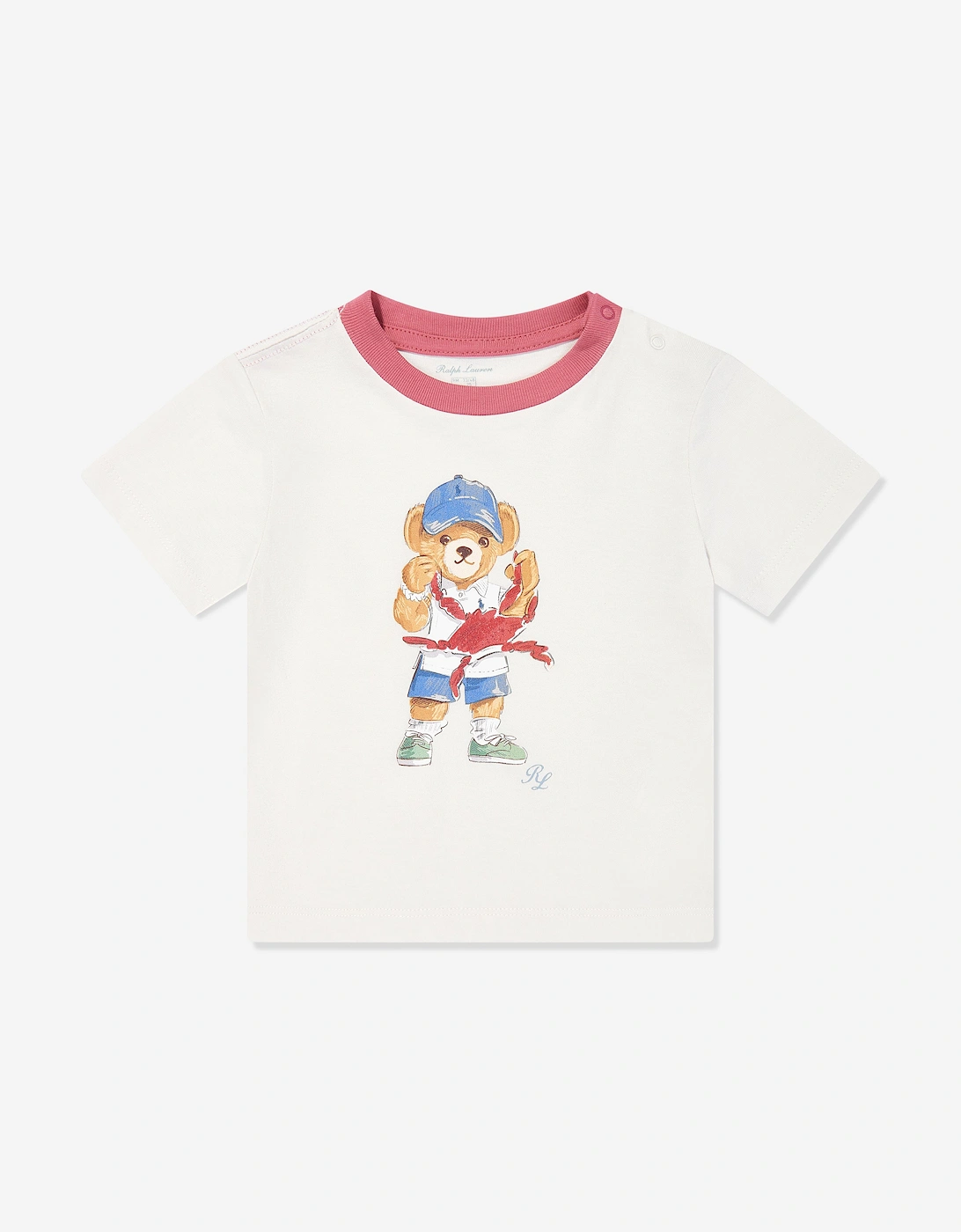 Baby Boys Bear Short Set in White