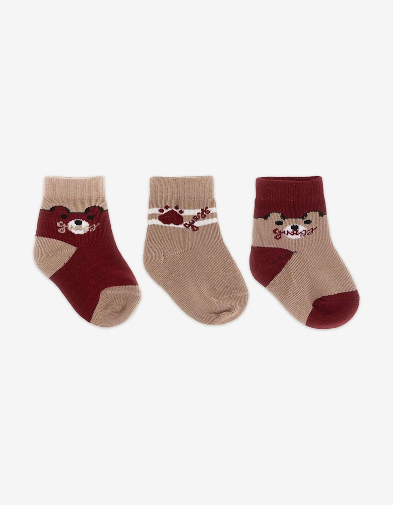 Baby 3 Pack Socks Set in Red