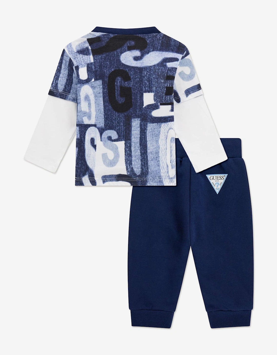 Baby Boys Long Sleeve T-Shirt and Joggers Set in Blue