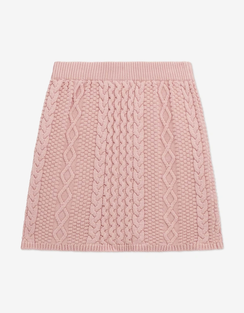Girls Knitted Skirt in Pink