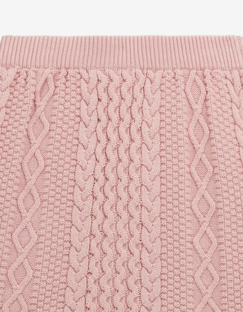 Girls Knitted Skirt in Pink