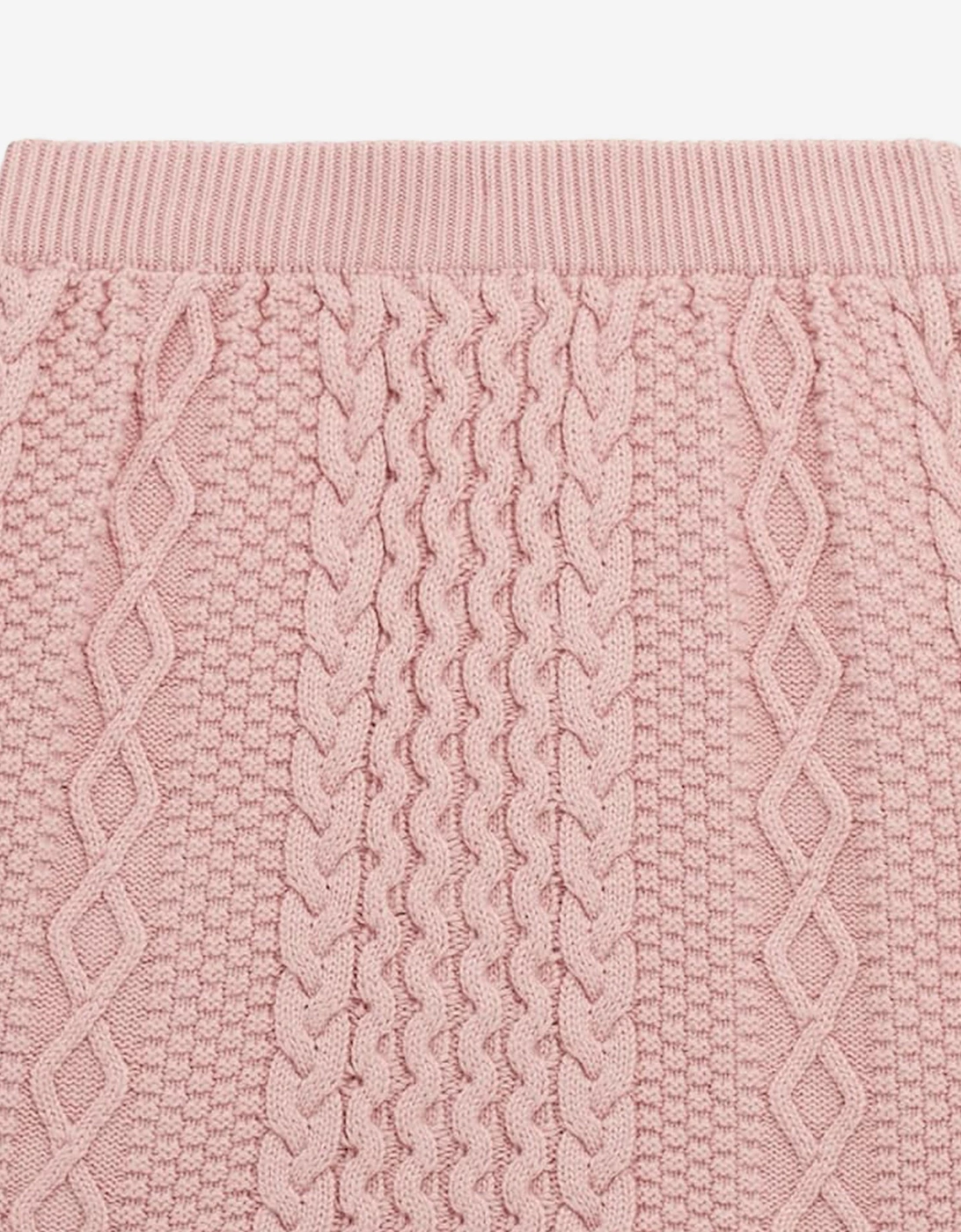 Girls Knitted Skirt in Pink