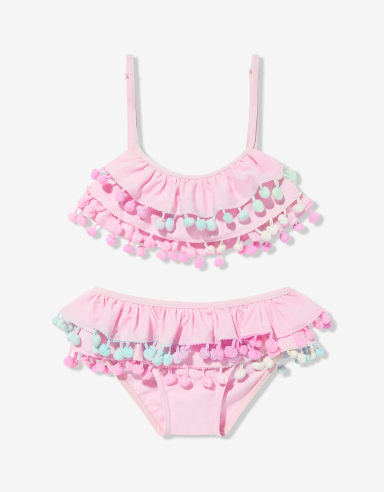 Girls Pom Pom Bikini in Pink