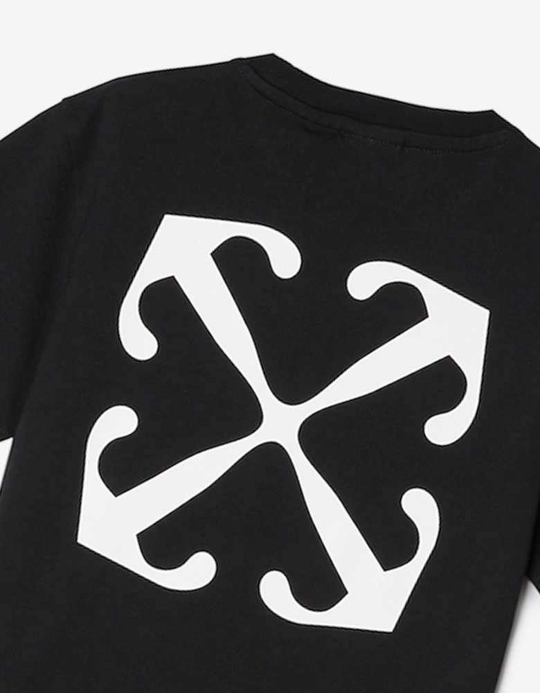 Kids Off Stamp Plain T-Shirt in Black