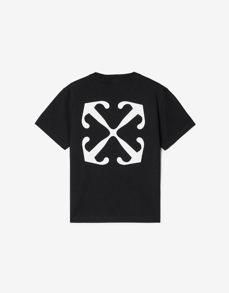 Kids Off Stamp Plain T-Shirt in Black