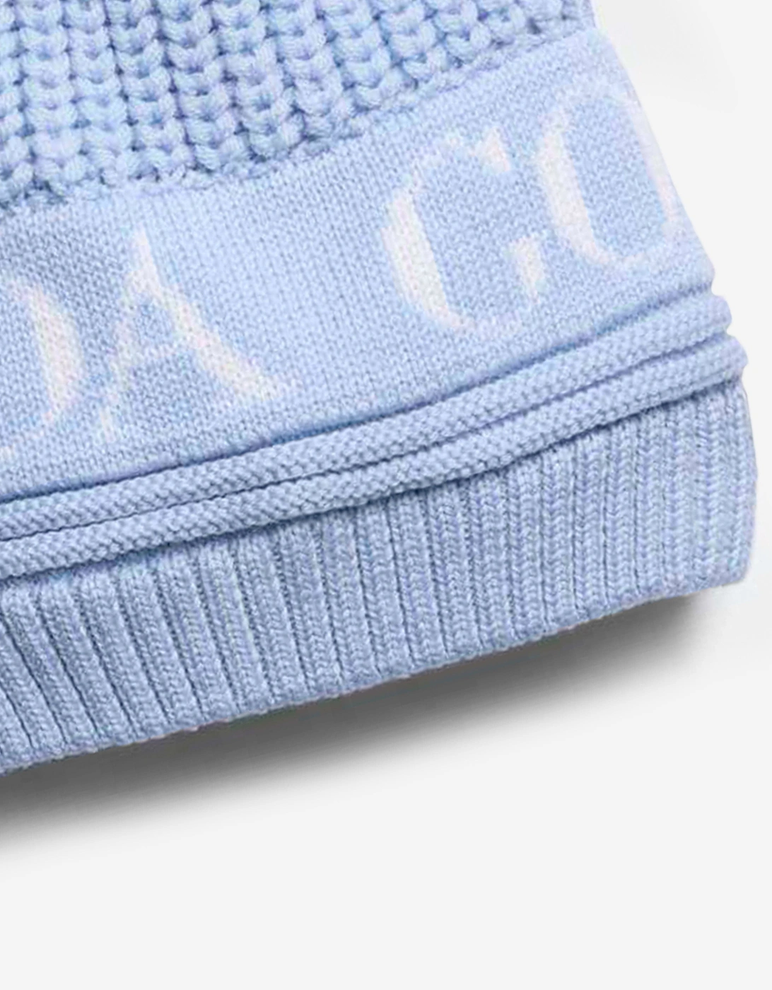 Baby Double Pom Pom Hat in Blue