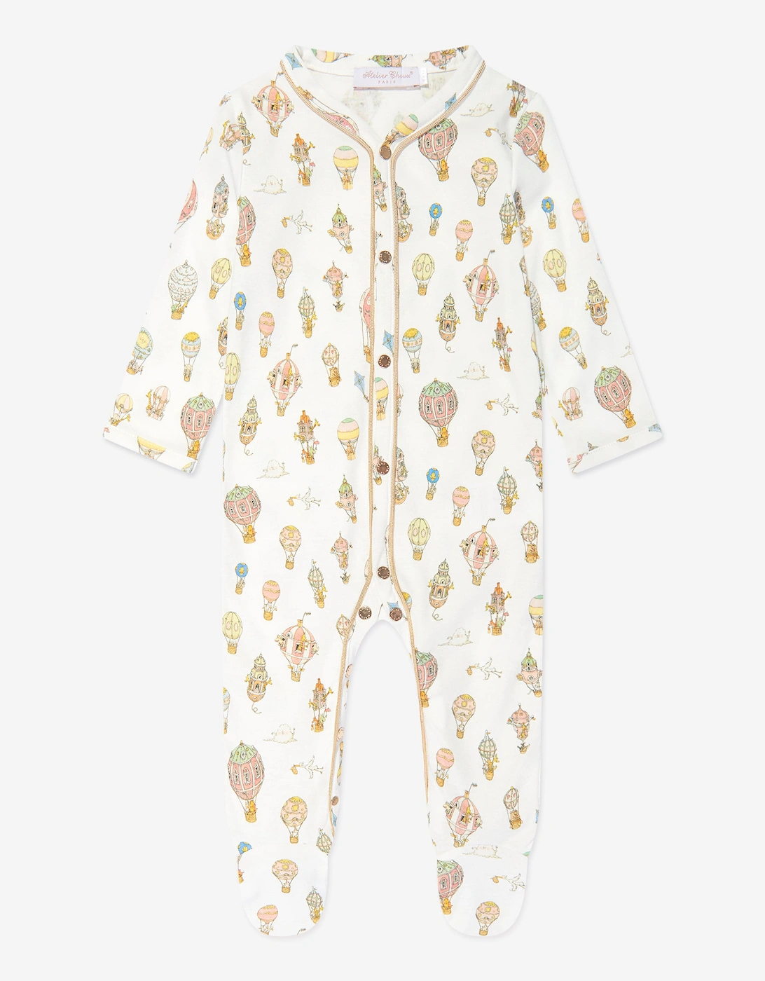 Baby Balloons Playsuit Swaddle And Bib Set in White