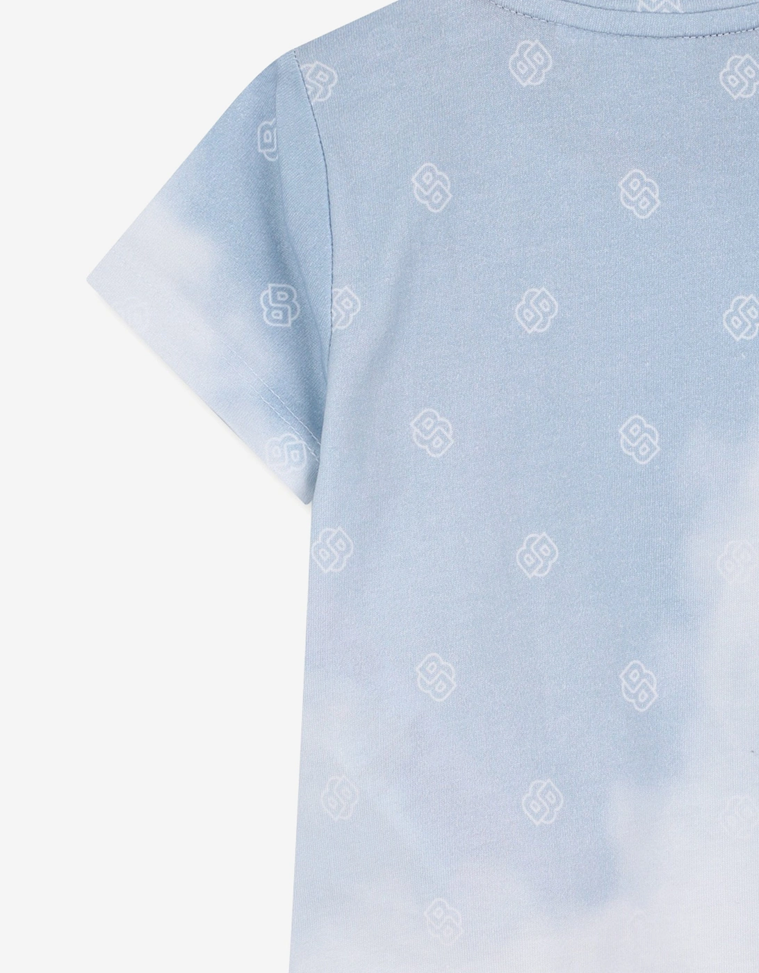 BOSS Baby Boys Cloud Print T-Shirt in Blue