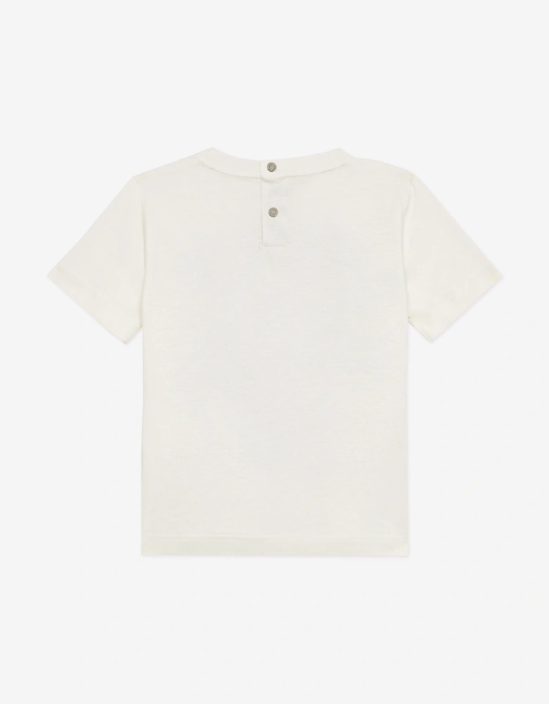 Baby Boys Safari Print T-Shirt in White