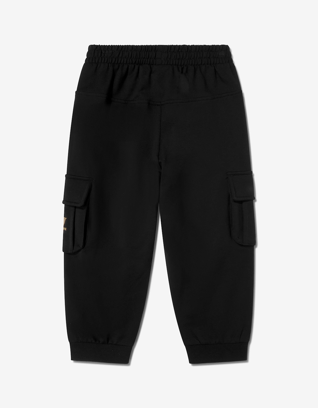 Boys Logo Cargo Trousers in Black