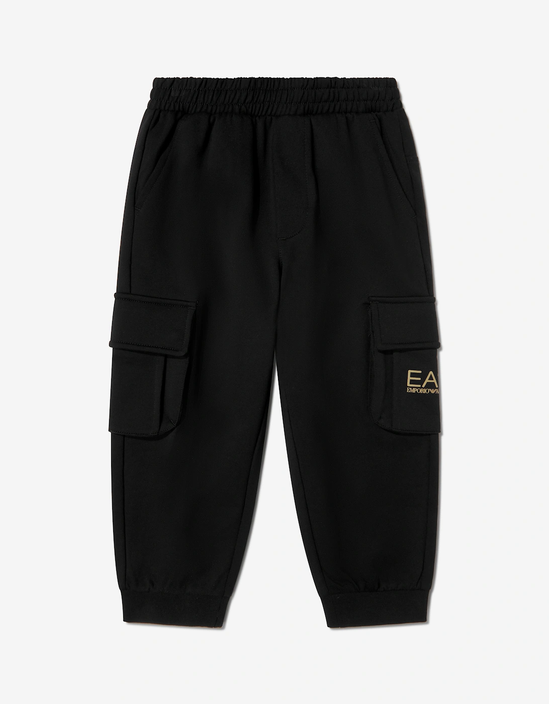 Boys Logo Cargo Trousers in Black, 5 of 4