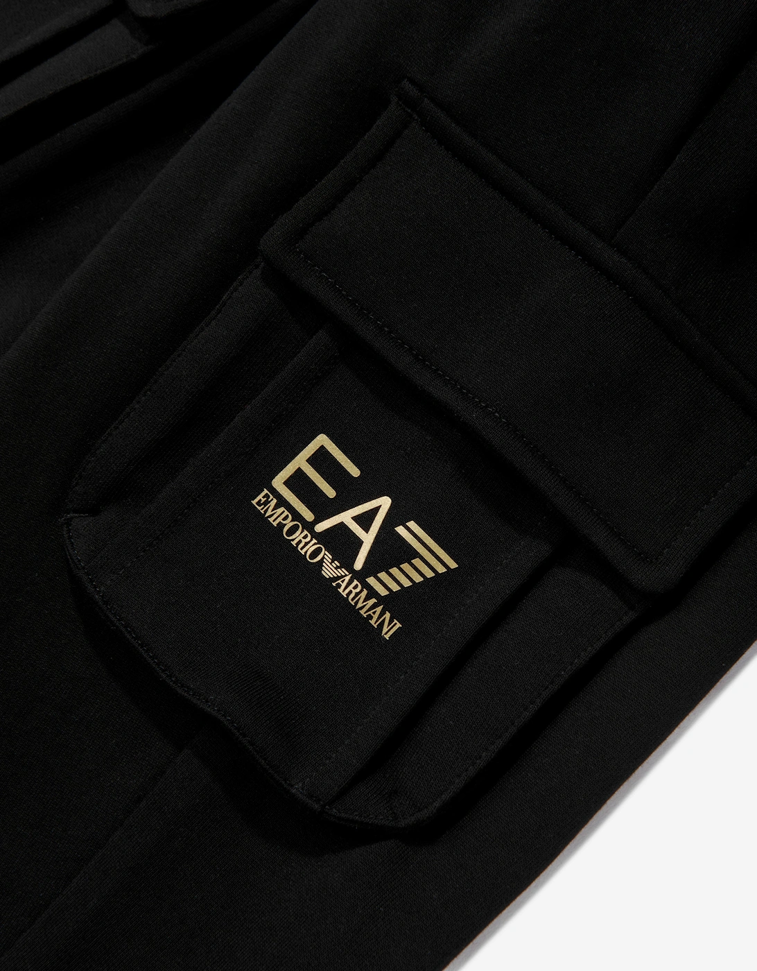 Boys Logo Cargo Trousers in Black